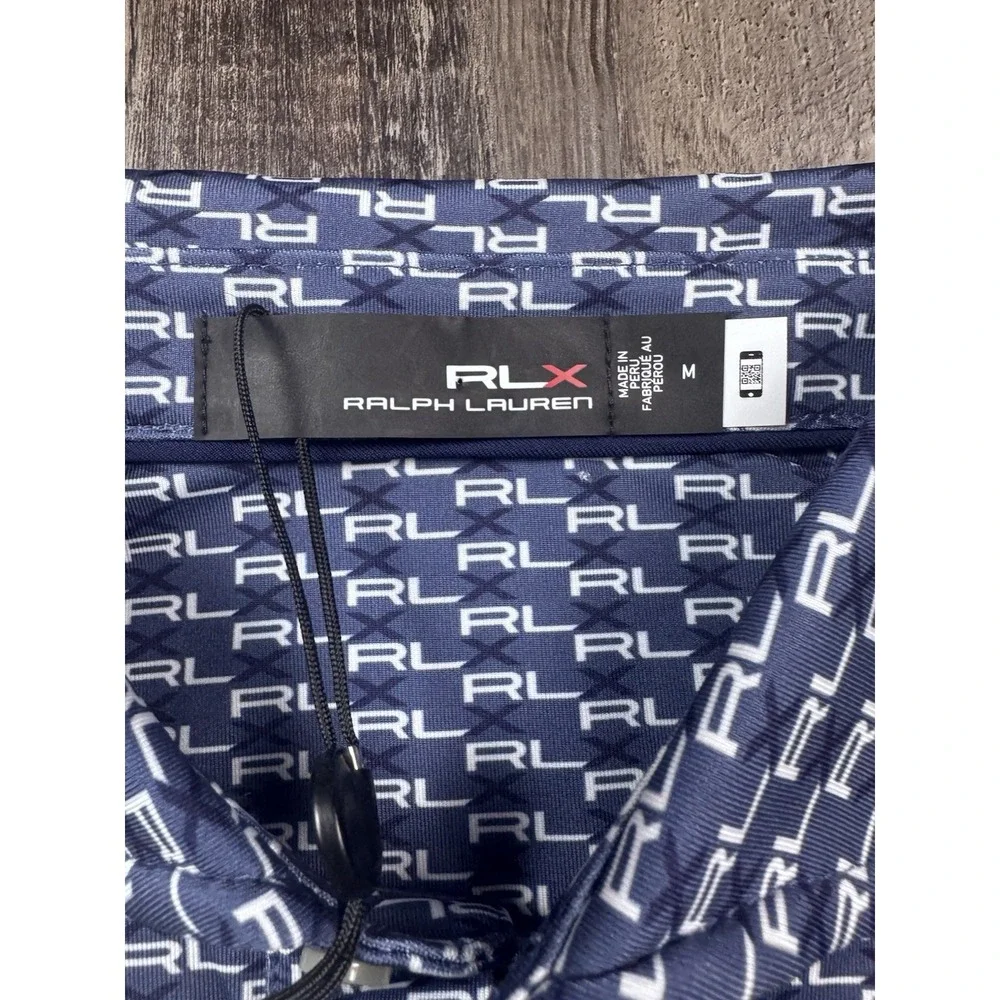 RLX Ralph Lauren Performance Golf Allover Print Polo  Shirt Men's Size M New